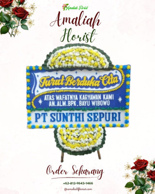 Papan Bunga Duka di Pasirsuren
